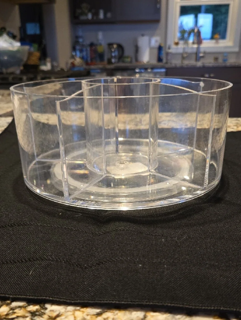 Clear Plastic Multi-Compartment Serving Tray - Clear